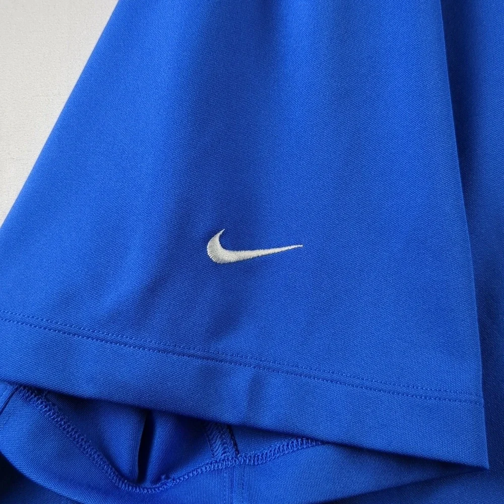 Nike Golf Dri-Fit‎ Athletic Knit Polo Shirt Men's XXL Blue Tour Performance